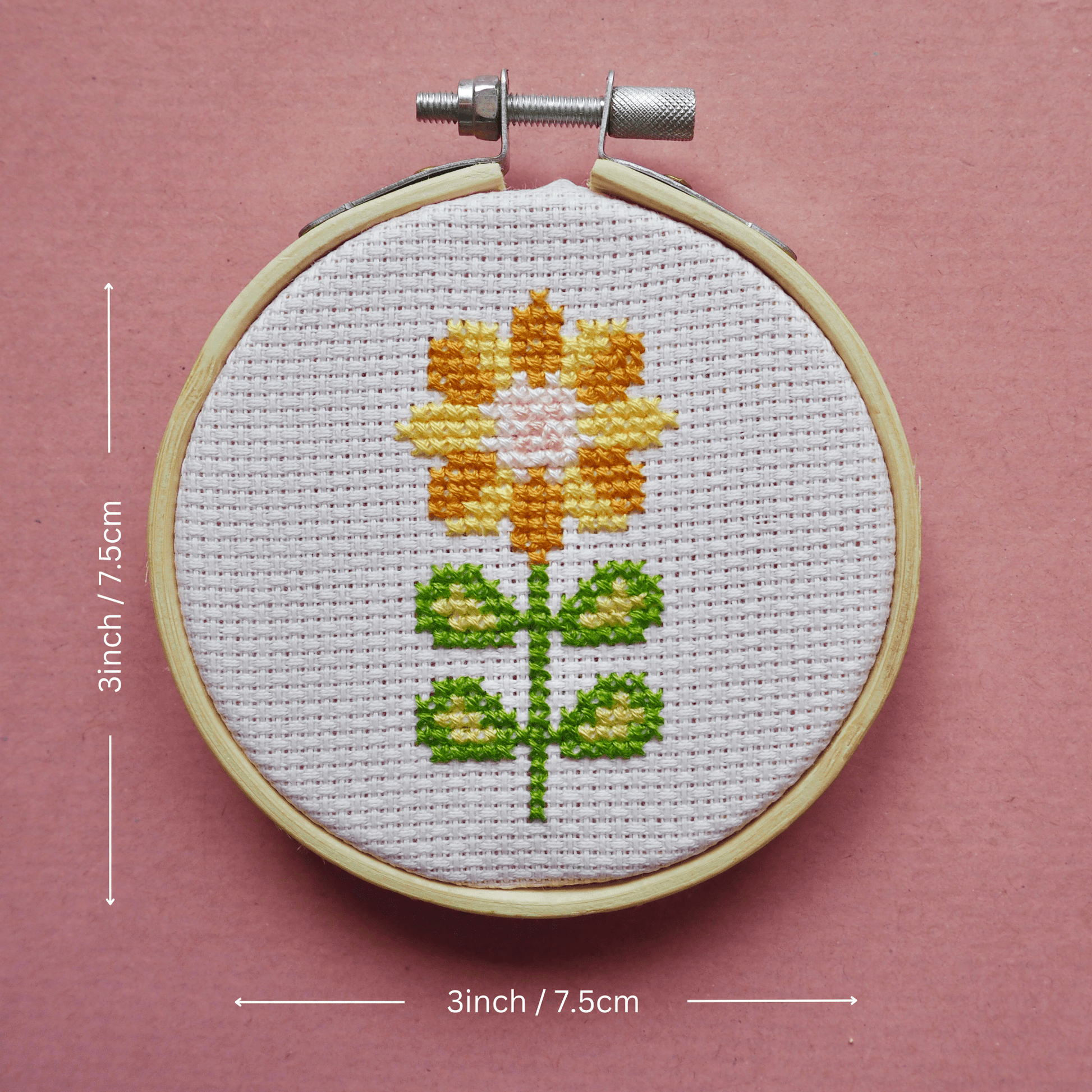 Flower Mini Cross Stitch Kit - homesewn