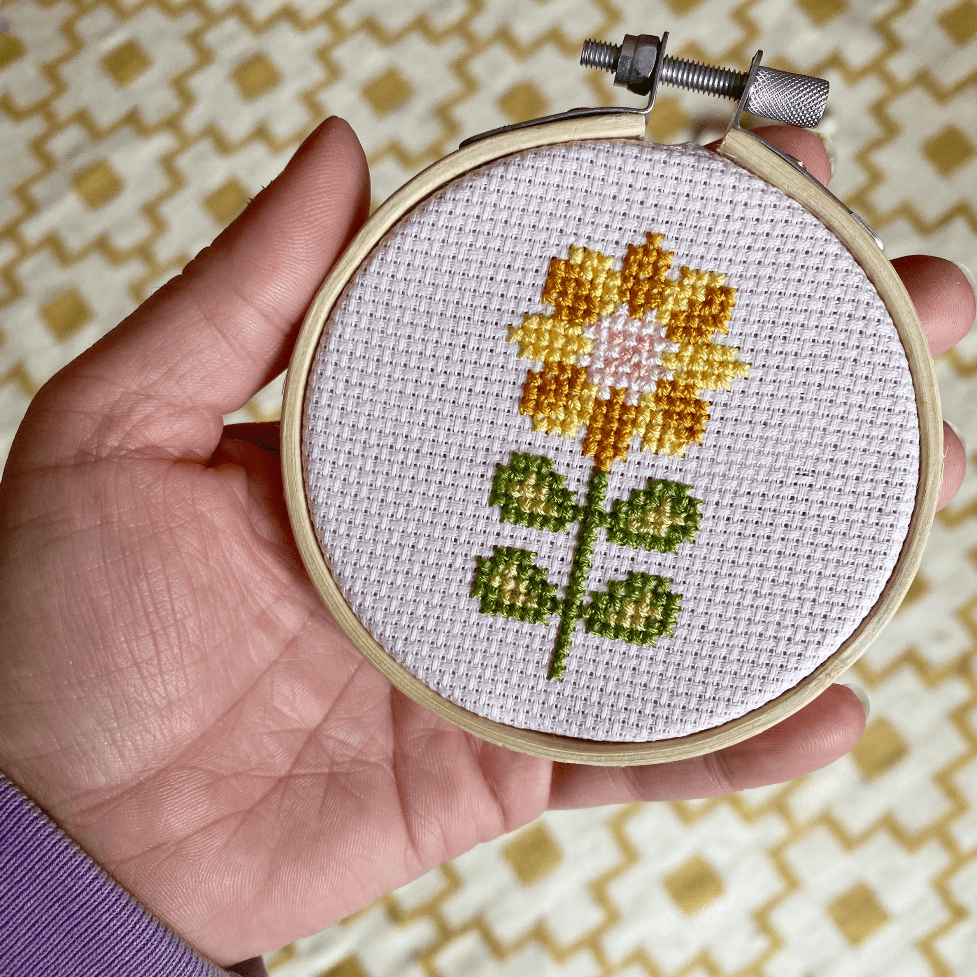 Flower Mini Cross Stitch Kit - homesewn