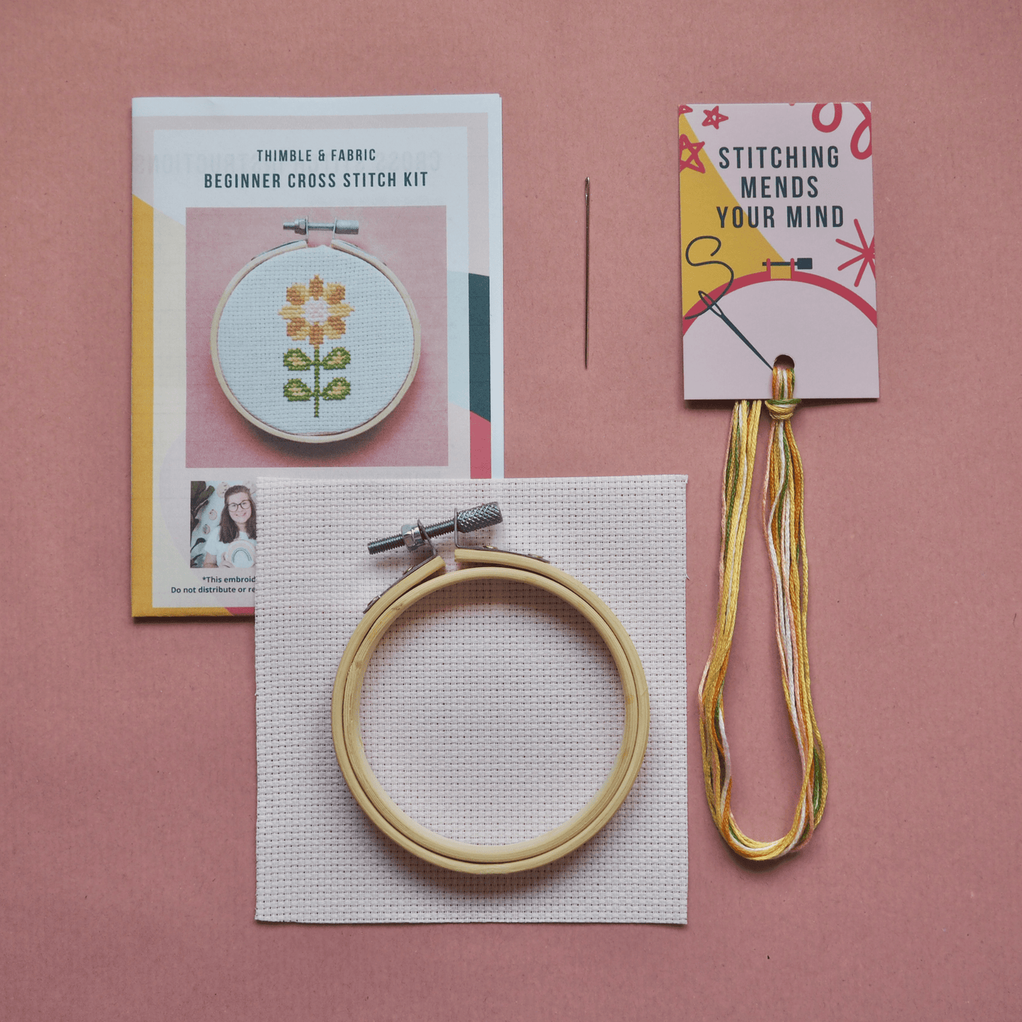 Flower Mini Cross Stitch Kit - homesewn