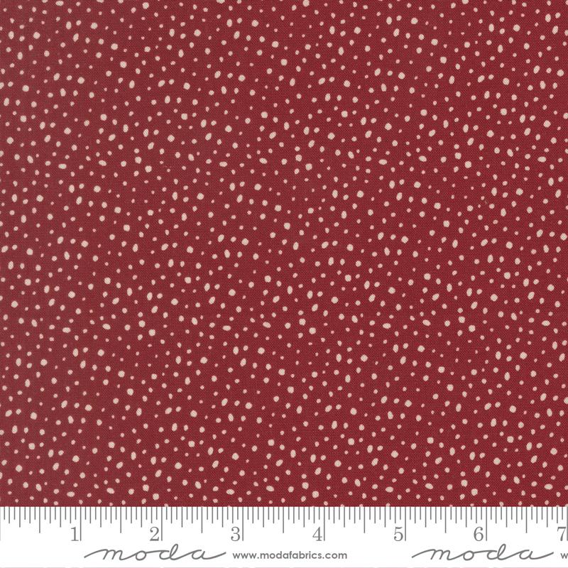 Flurry Dots - Cranberry - Gingerbread Lane QUILTING COTTON/POPLIN - homesewn