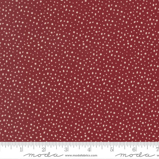 Flurry Dots - Cranberry - Gingerbread Lane QUILTING COTTON/POPLIN - homesewn
