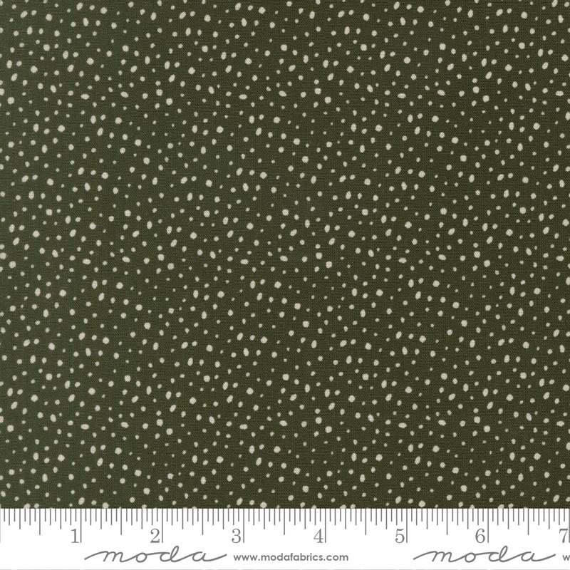 Flurry Dots - Pine - Gingerbread Lane QUILTING COTTON/POPLIN - homesewn