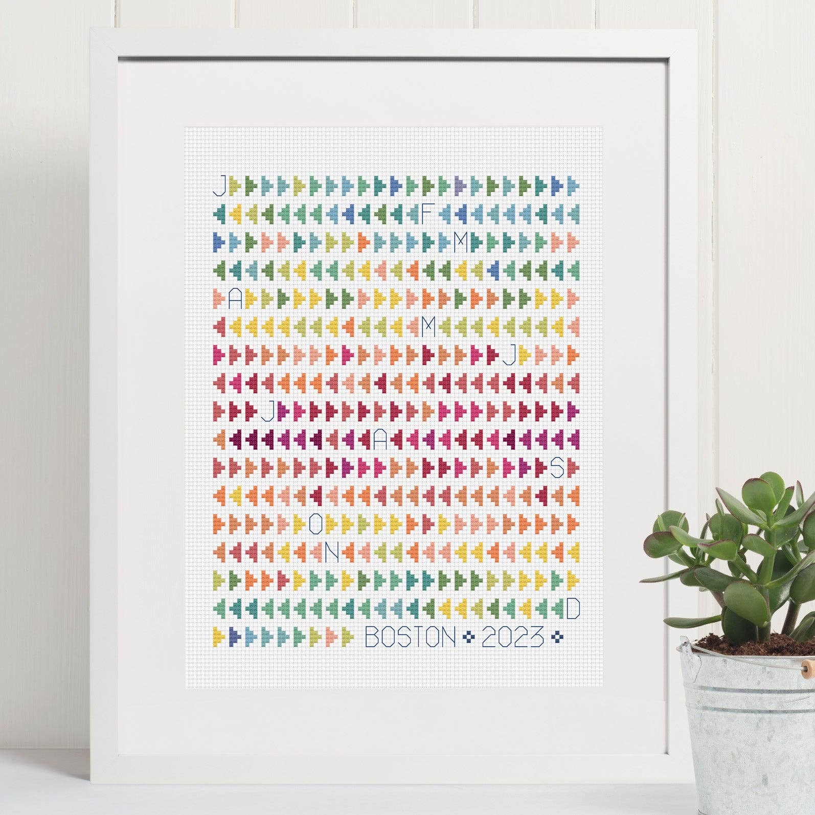Flying Geese Temperature Cross Stitch Pattern - homesewn