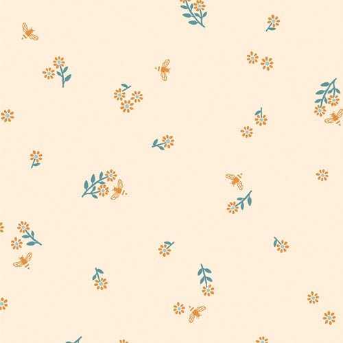 Foraging Flutter Sun - LINEN BLEND - Marigold 55% Linen/45% Cotton - homesewn
