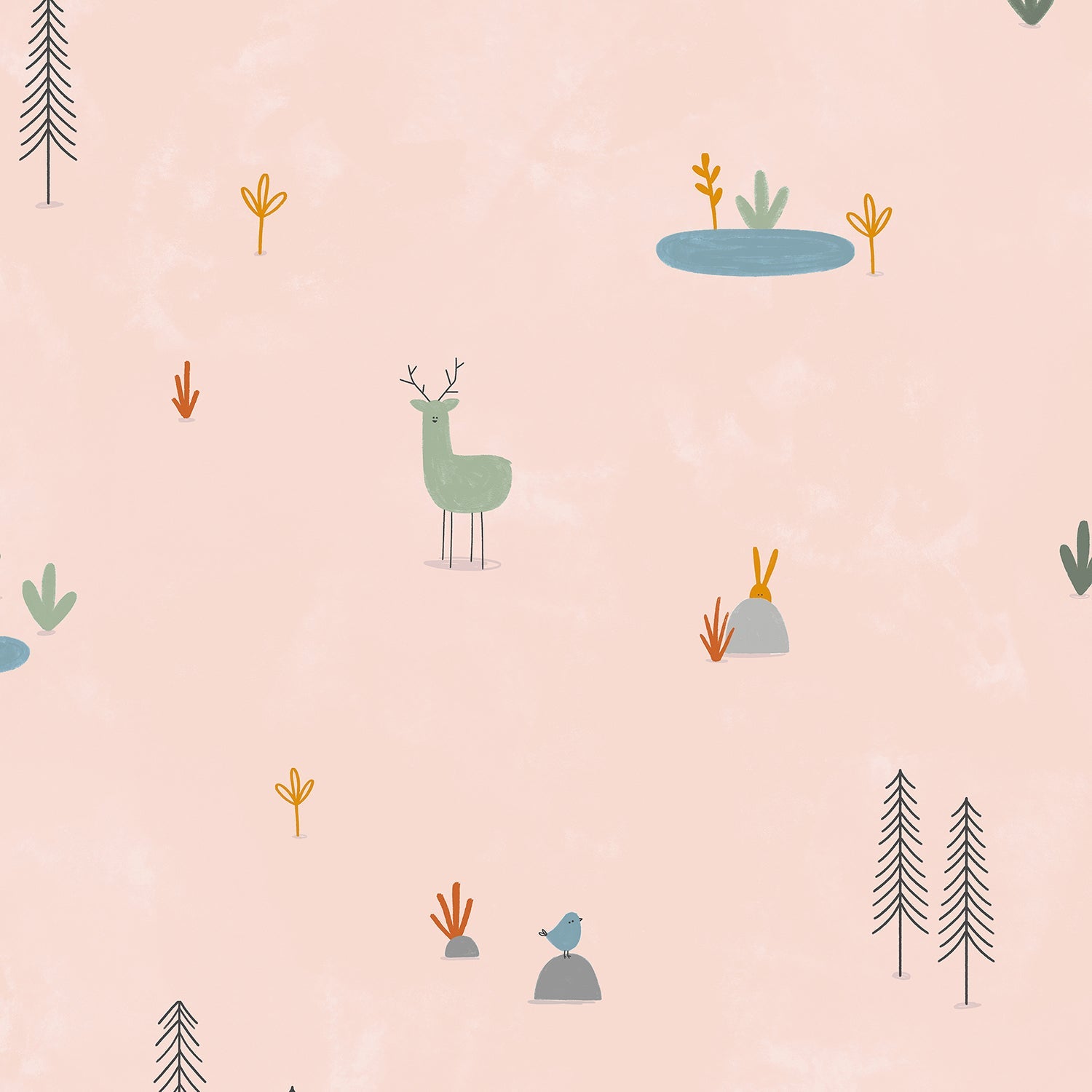 Forest Cuties - Blush - Dear Friends - homesewn