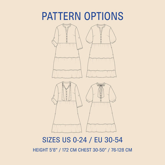 Freedom dress sewing pattern PDF DOWNLOAD - homesewn