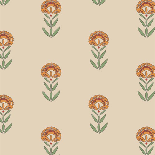 Front Yard Marigolds - LINEN BLEND - Marigold 55% Linen/45% Cotton - homesewn