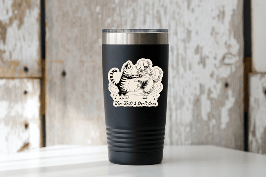 Fun Fact: I Don't Care Sticker - cat, dog, mental health - homesewn