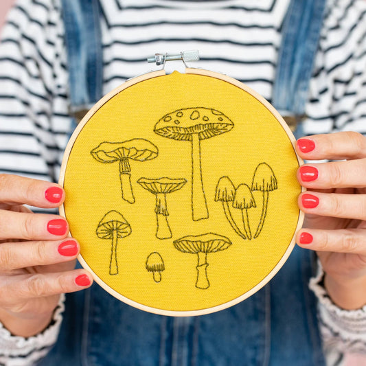 Fungi Embroidery Hoop Kit - homesewn