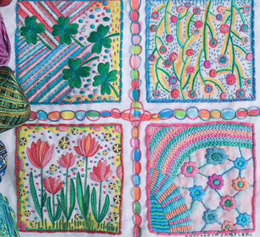 Garden Path Embroidery Sampler - homesewn