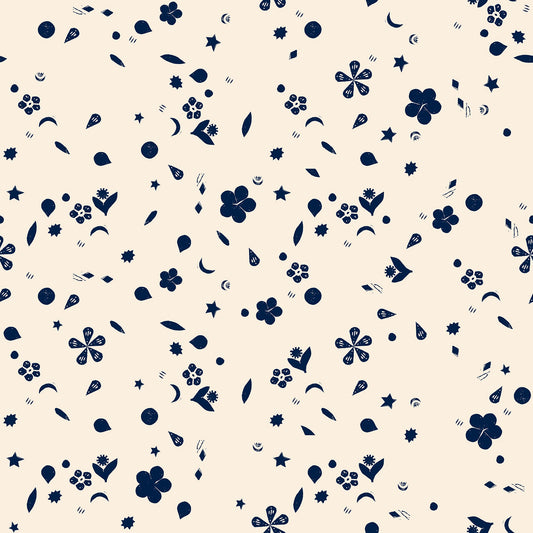 Garden Sketches - Natural - Moonglow - homesewn