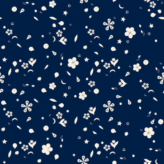 Garden Sketches - Navy - Moonglow - homesewn