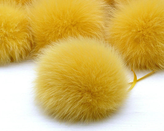 Genuine Fox Fur Pom Pom - homesewn
