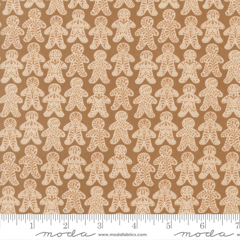 Gingerbread Dance - Cocoa - Gingerbread Lane QUILTING COTTON/POPLIN - homesewn