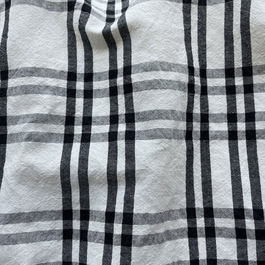 Gingham Check Cotton/Linen Blend Fabric 52" wide TLL - homesewn