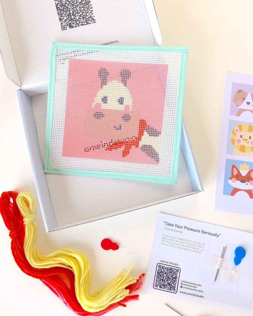 Gloria, the Giraffe - Needlepoint Kit for Kids - homesewn