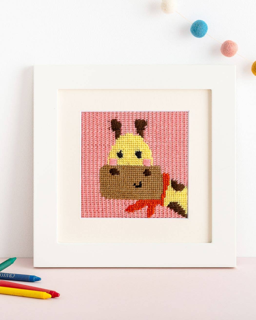 Gloria, the Giraffe - Needlepoint Kit for Kids - homesewn