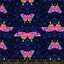 Glow Garden Morning Moth Black - homesewn