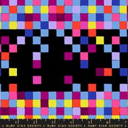 Glow Garden Pixels Black - homesewn