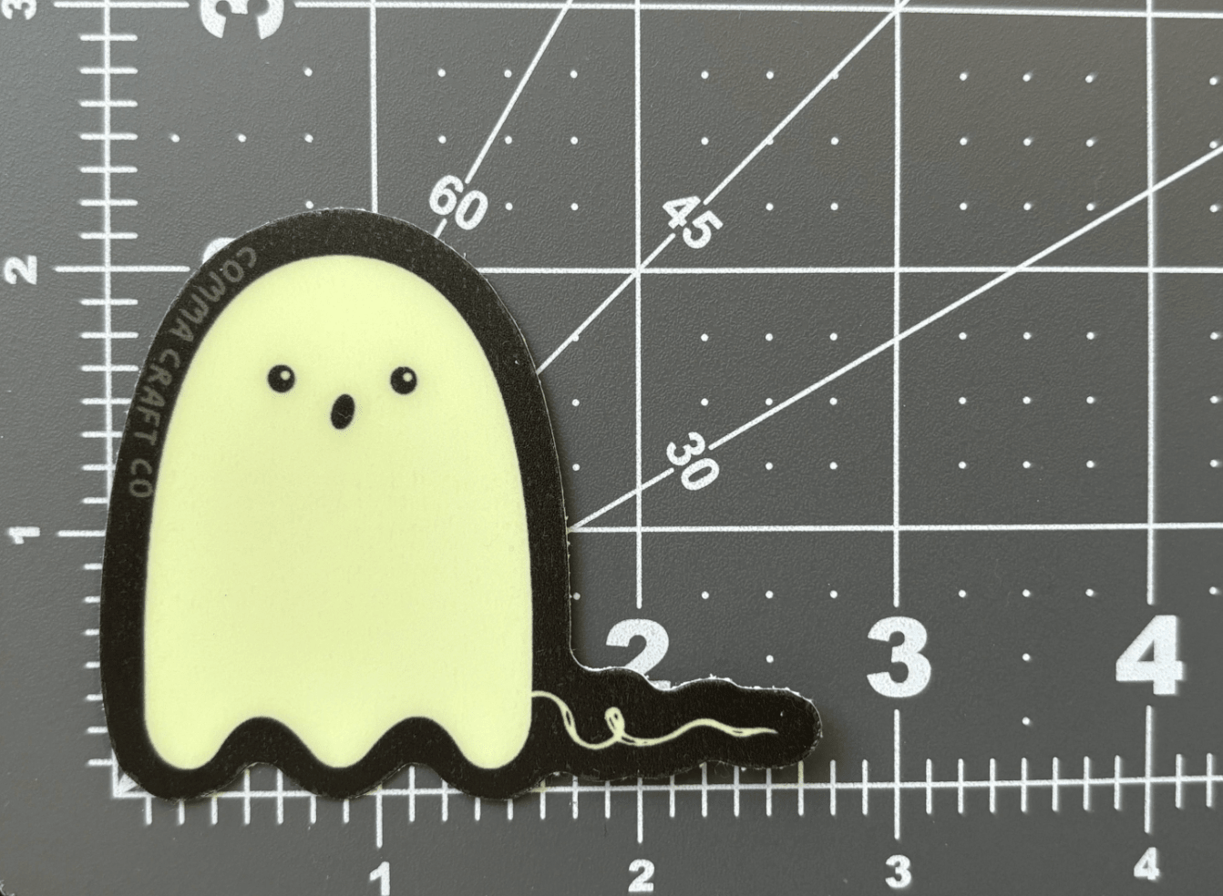 Glow in the Dark Vinyl Sticker - Ghost Yarn Knitting Crochet - homesewn