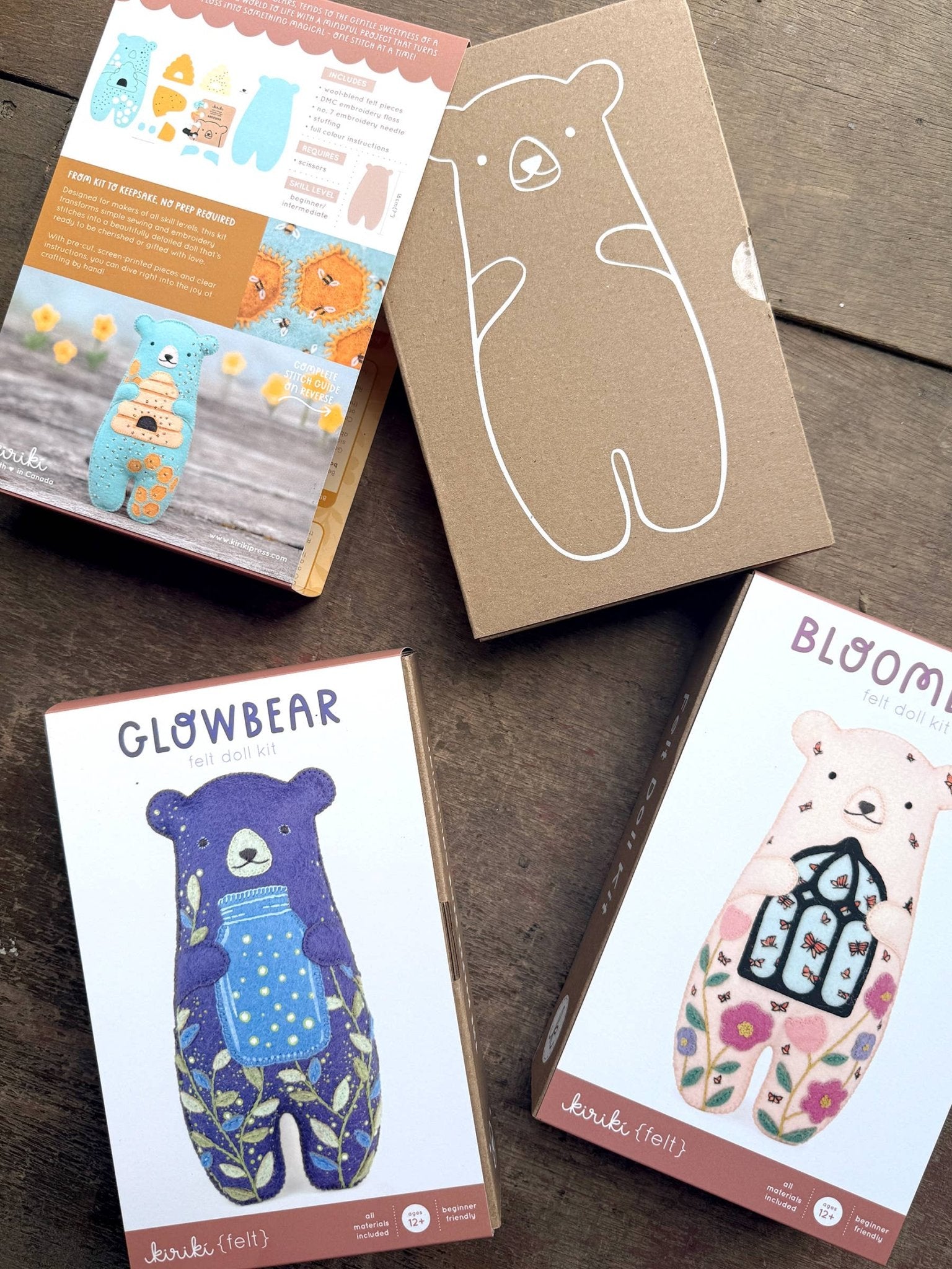 Glowbear Felt Doll Kit - homesewn