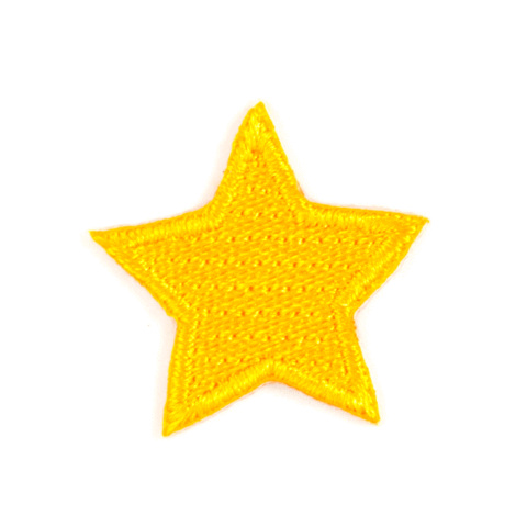 Gold Star Embroidered Sticker Patch - homesewn