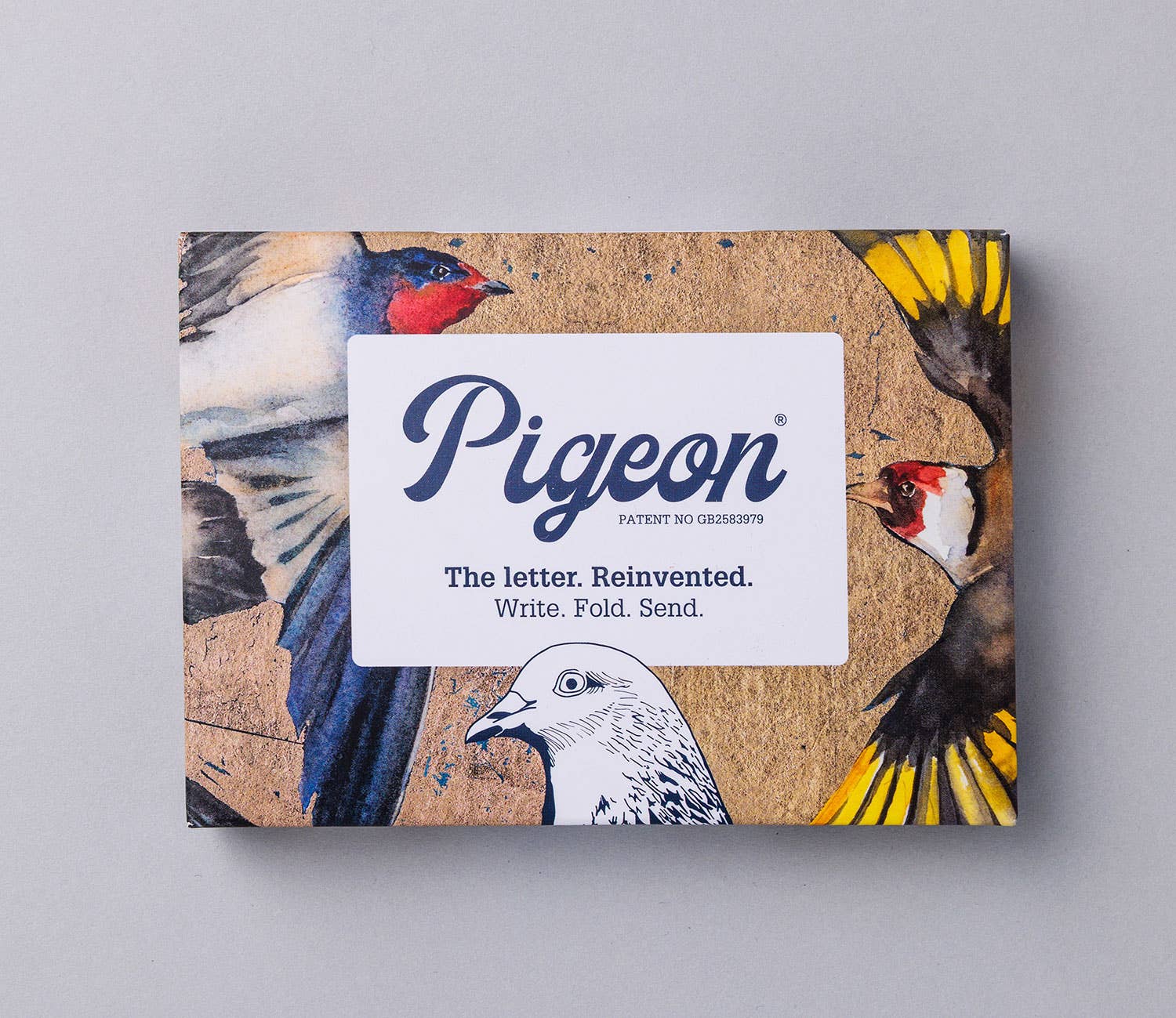 Golden Flight Pigeon, Folding Letter Set – pack of 6 (US) - homesewn