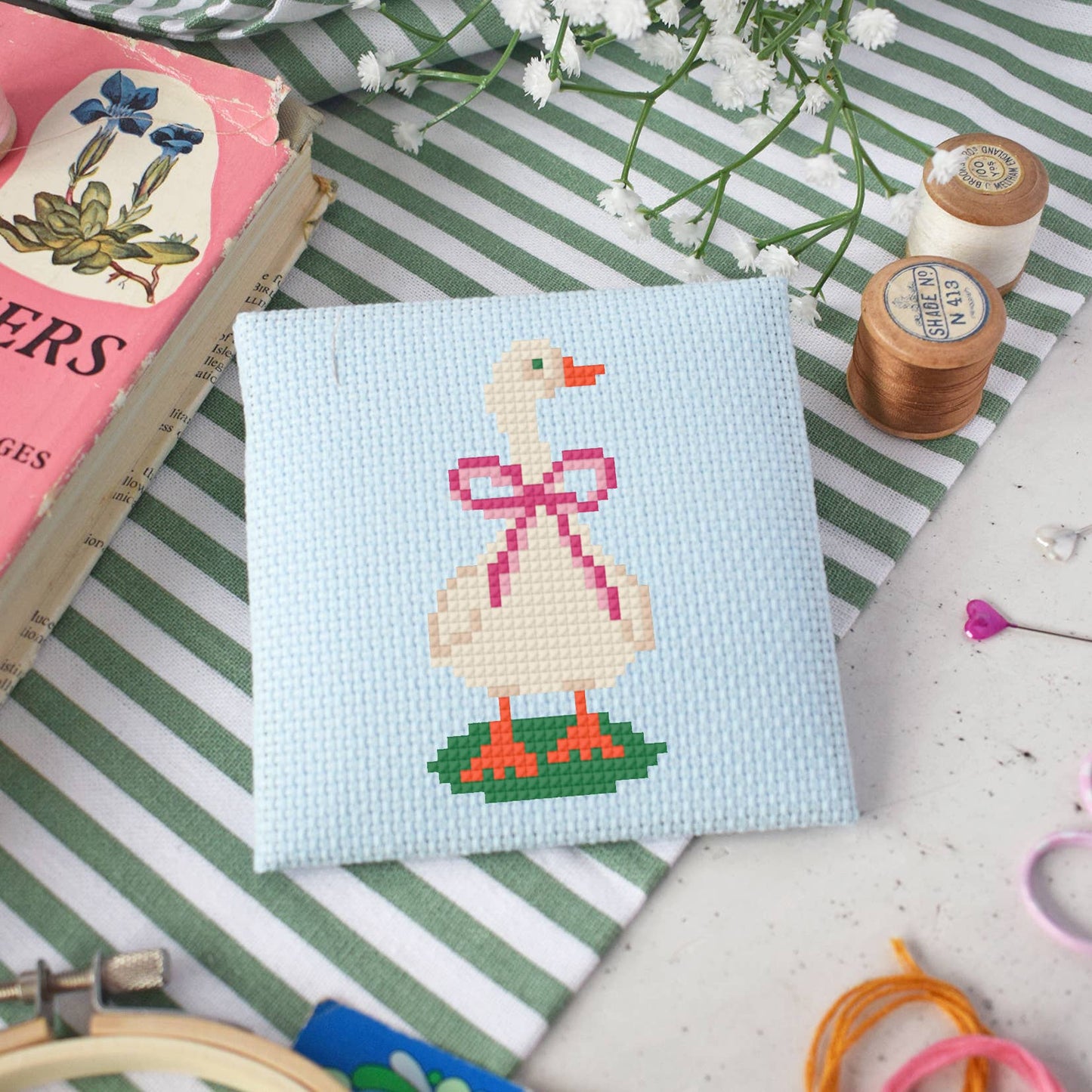 Goose Mini Cross Stitch Kit - homesewn