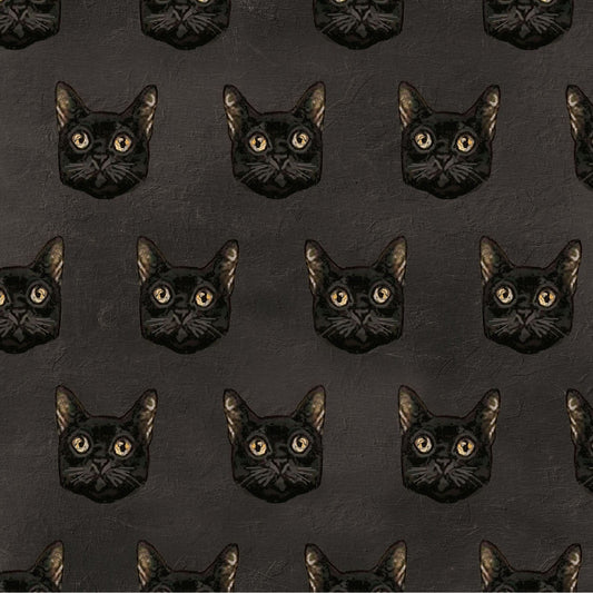 Gothic Halloween - Black Cats - QUILTING COTTON/POPLIN - homesewn
