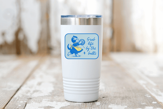 Grab Life by the Balls Sticker - cat, kitten, kitty, yarn - homesewn