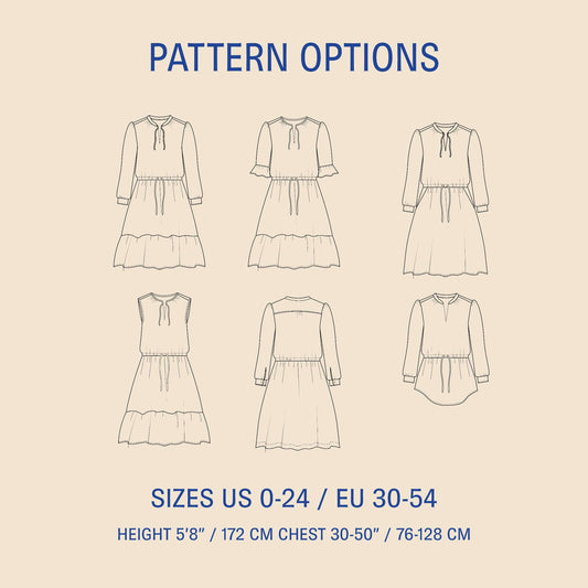Grace Dress Sewing pattern PDF DOWNLOAD - homesewn