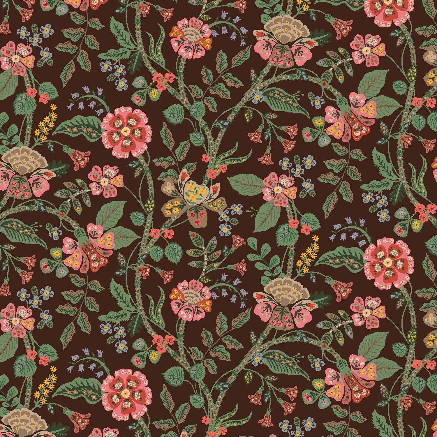 Gracie - Cocoa - Rifle Paper Co. Fabric - homesewn