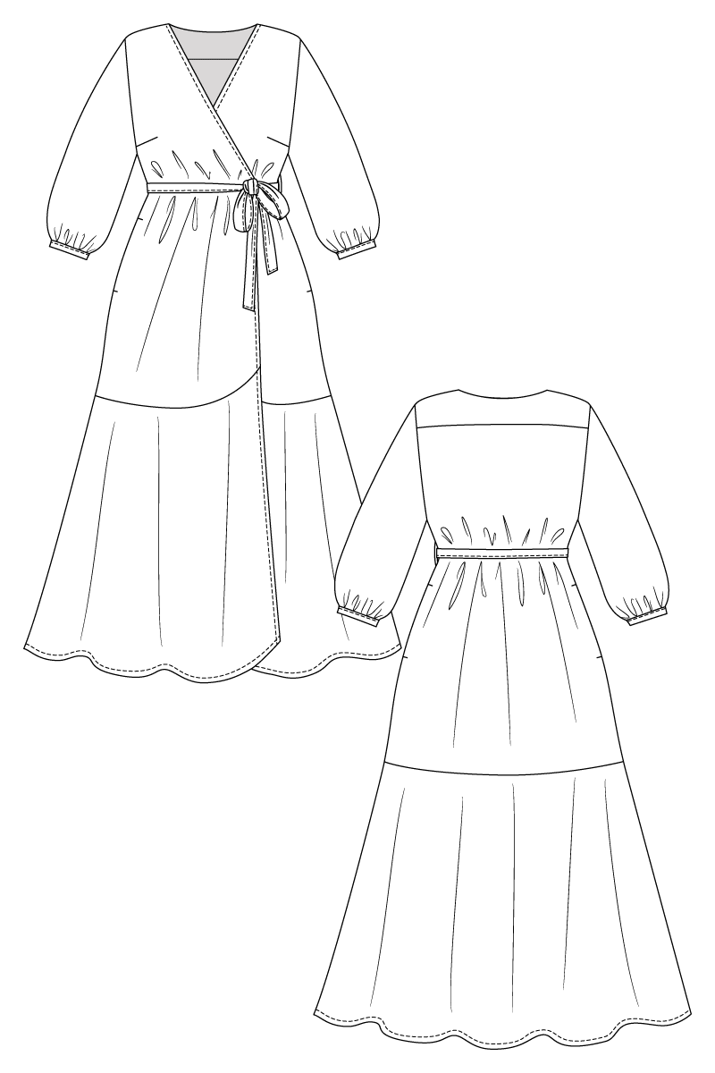 HALI wrap dress - PDF PATTERN - homesewn