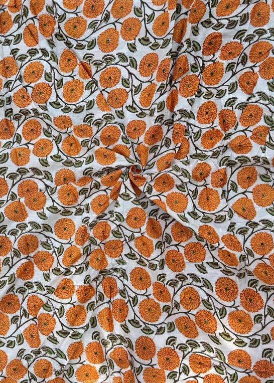 Hand Block Printed Indian Cotton Fabric - homesewn