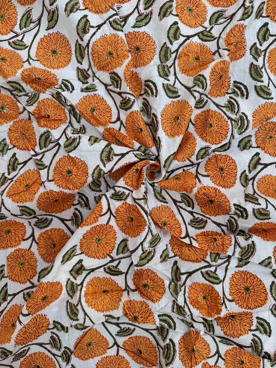 Hand Block Printed Indian Cotton Fabric - homesewn