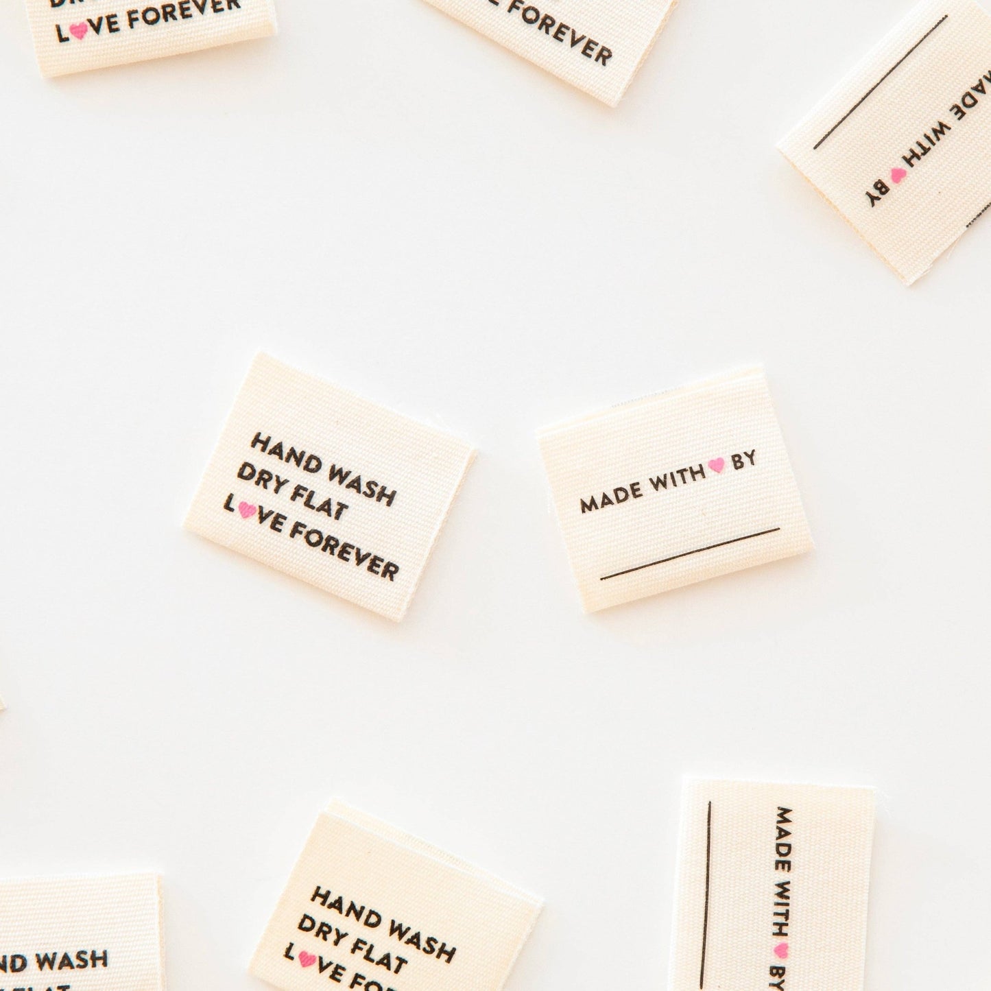 Hand Wash Dry Flat Organic Cotton Knitting and Sewing Labels - homesewn