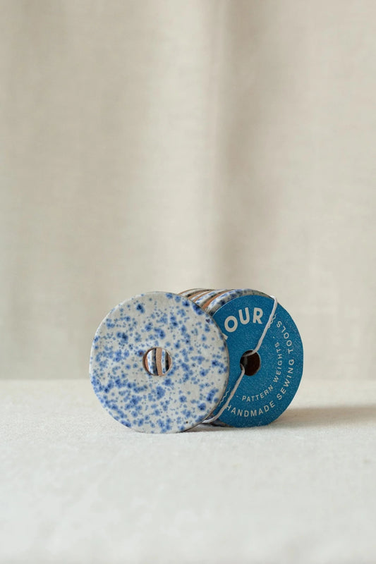Handmade Ceramic Pattern Weights - Round - homesewn