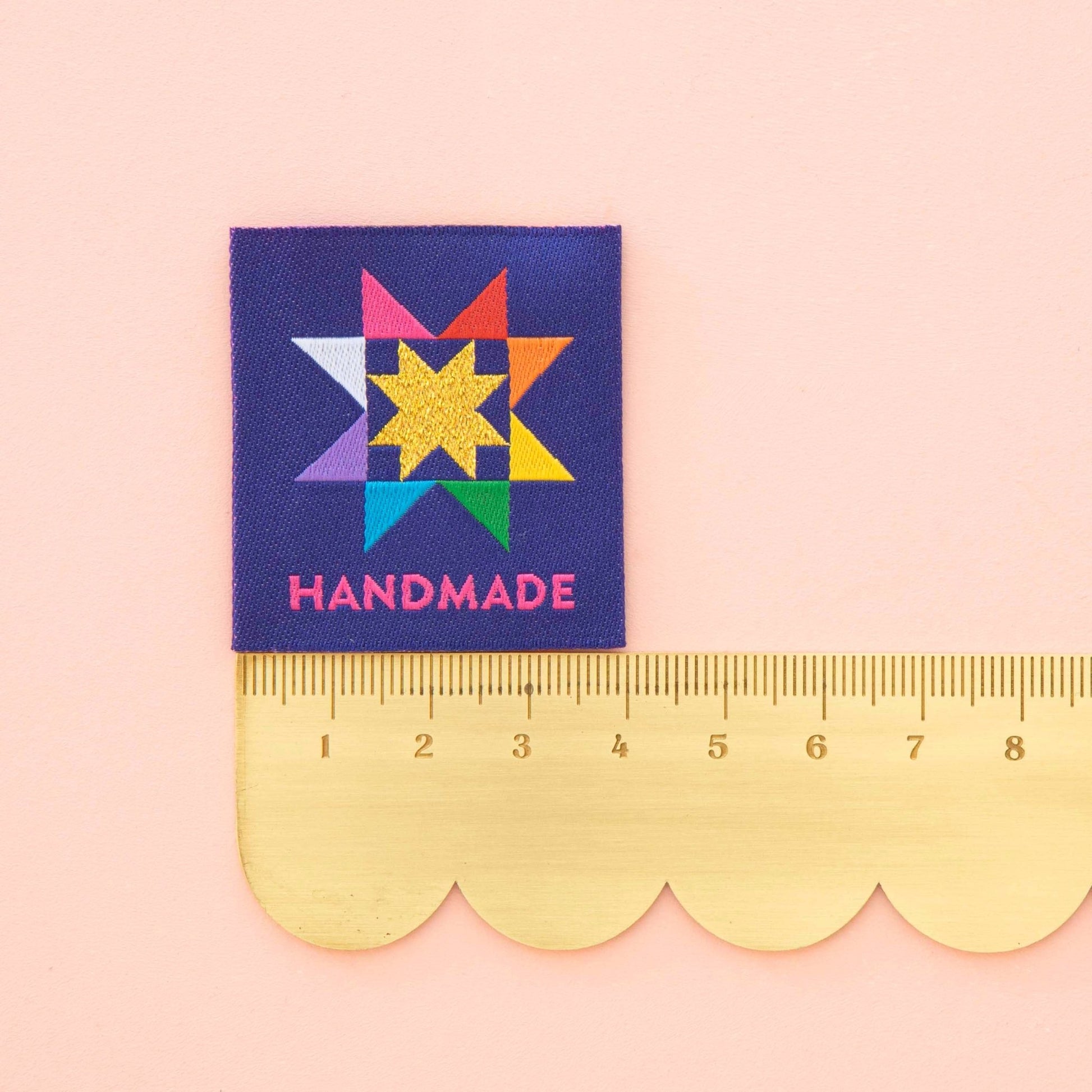 Handmade Quilt Star Large Woven Sewing and Quilting Labels - homesewn