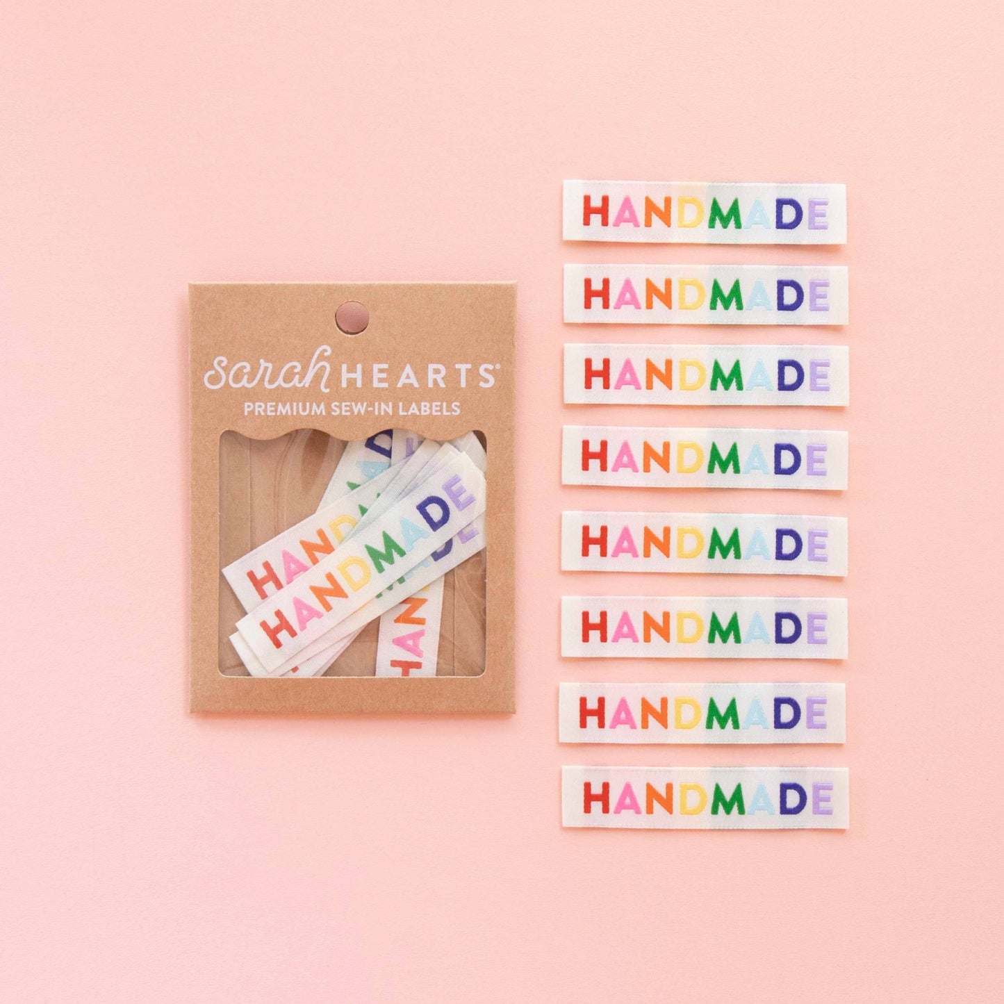 Handmade Woven Sewing Labels - Rainbow Colors - homesewn