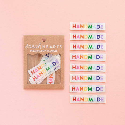 Handmade Woven Sewing Labels - Rainbow Colors - homesewn
