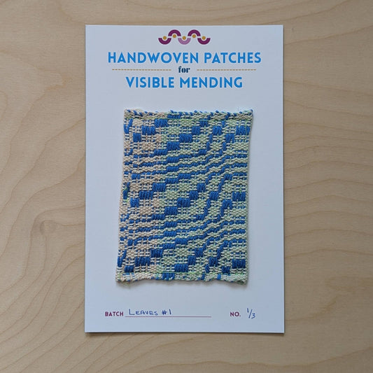 Handwoven Sew - on Patch - No. 1/3 from Leaves Batch - homesewn