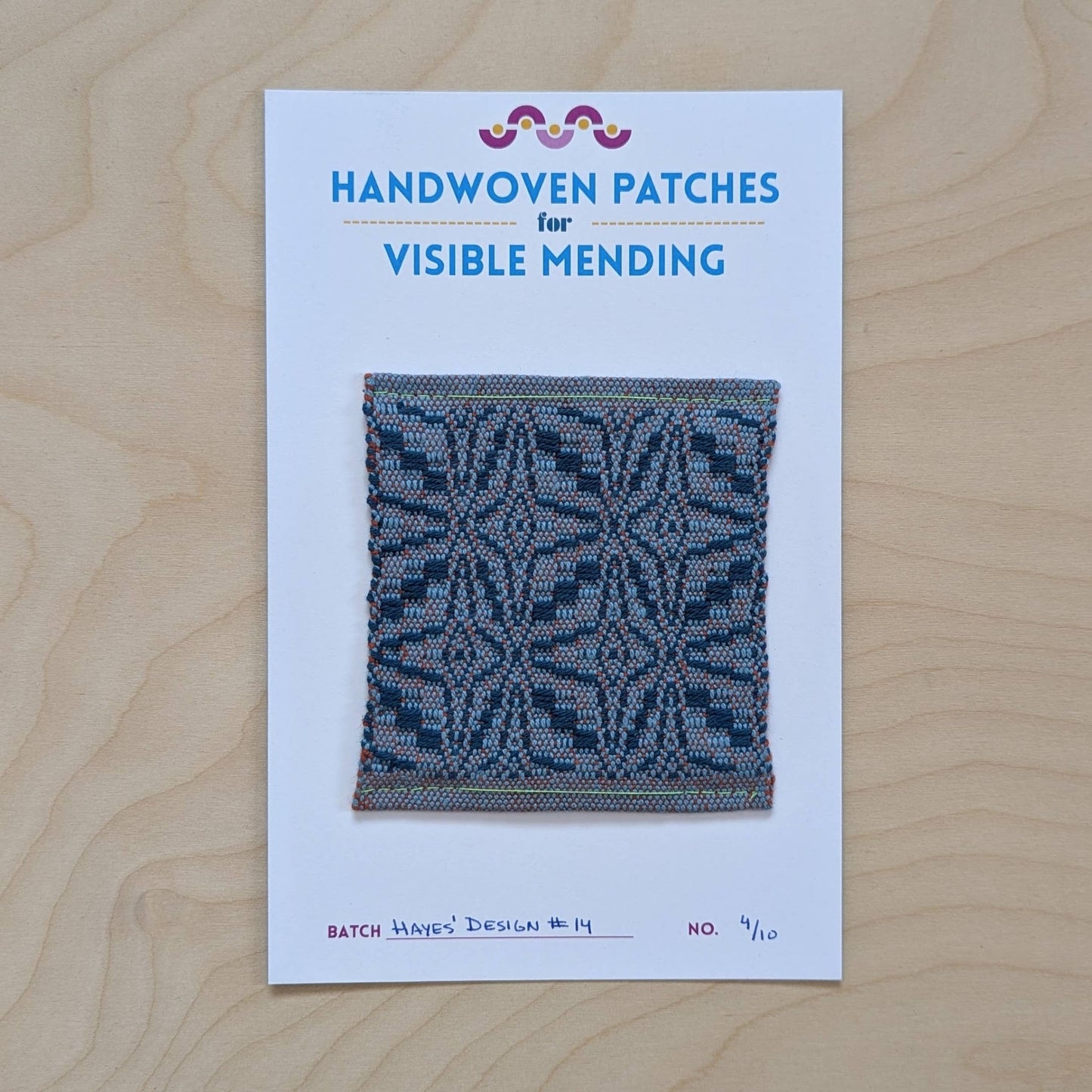Handwoven Sew - on Patch - No. 4/10 from Hayes' Design Batch - homesewn