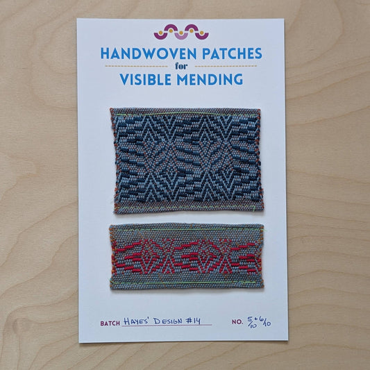 Handwoven Sew - on Patch - No. 5&6/10 from Hayes' Design Batch - homesewn
