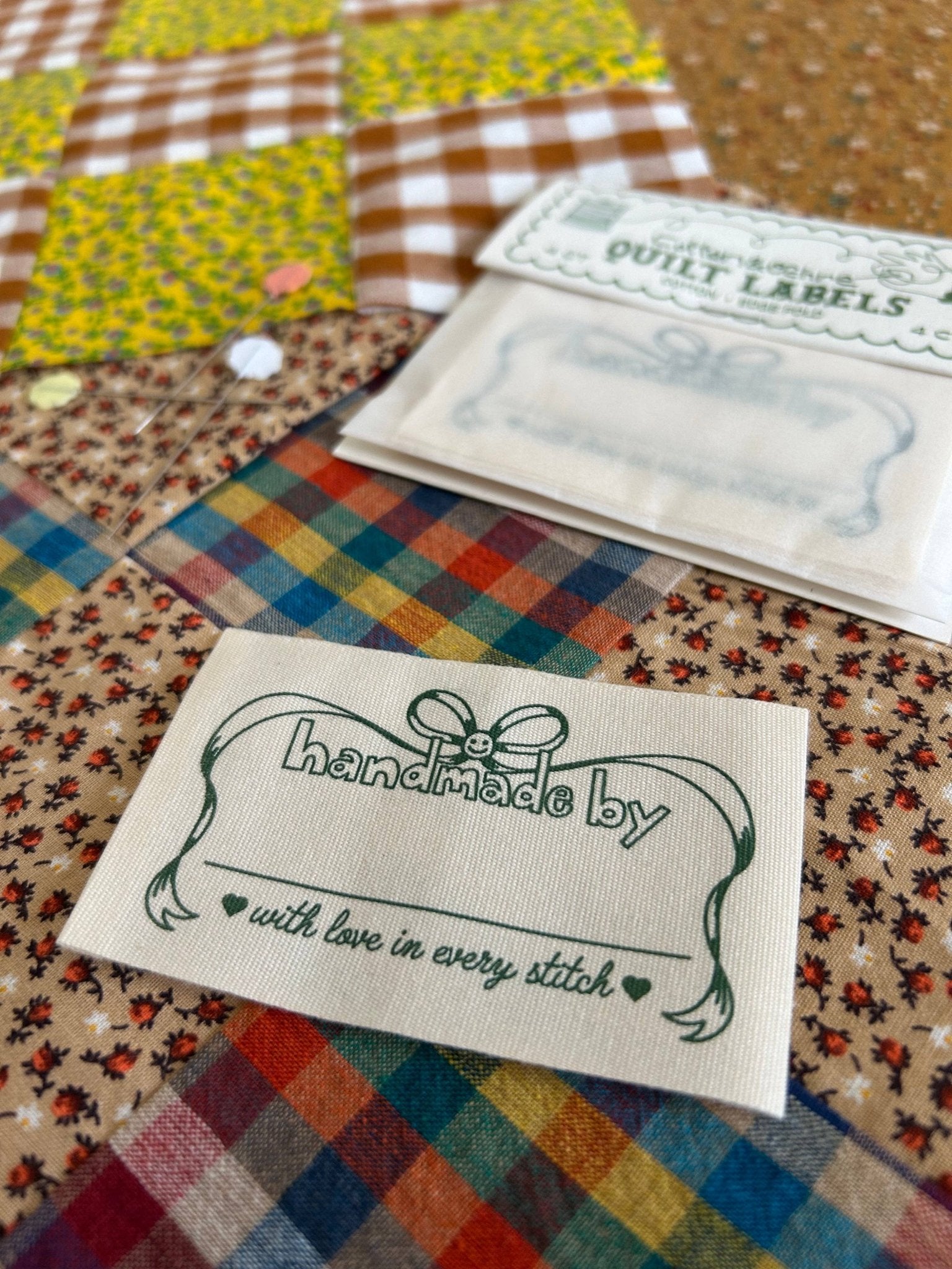 Happy Bow Quilt Labels - homesewn