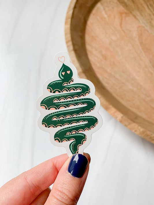 Heart Eyes Snake Illustrated Sticker - homesewn