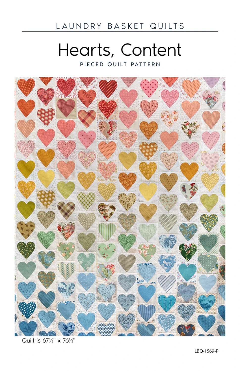 Hearts, Content Quilt Pattern - homesewn