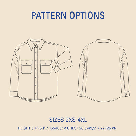 Heavy shirt sewing pattern PDF DOWNLOAD - homesewn