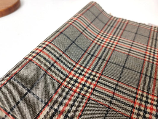 Heavyweight Stretch Rayon Glen Plaid Fabric 43" wide TLL - homesewn
