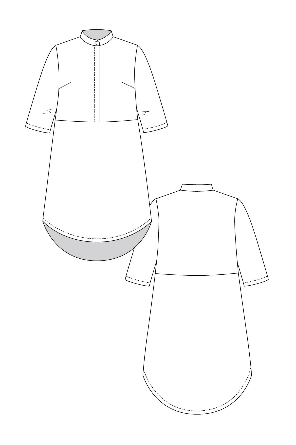 HELMI trench blouse & tunic dress - PDF PATTERN - homesewn