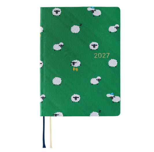 PREORDER SHIPS NOVEMBER Hobonichi Techo 2027 A6 Bow & Tie: Sheep Sheep Sheep